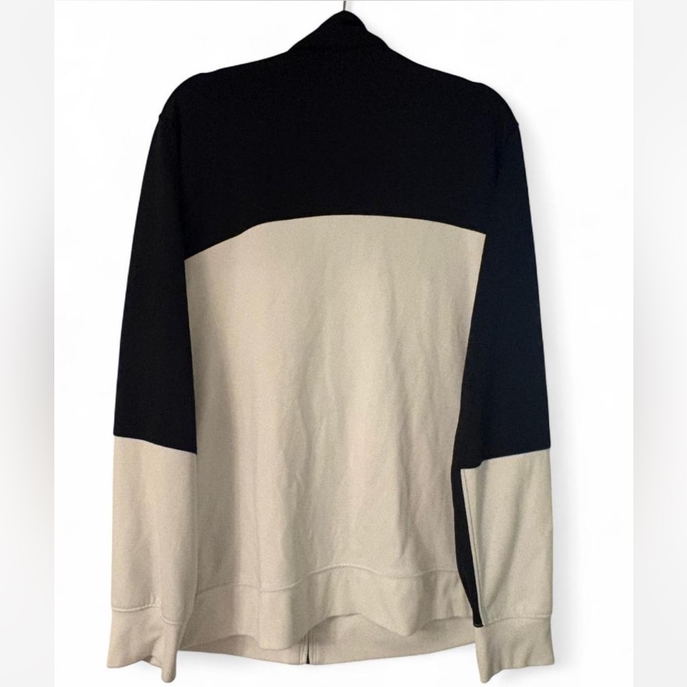 Nike Black and White Bomber Jacket with Teal Accents - Picture 2 of 3